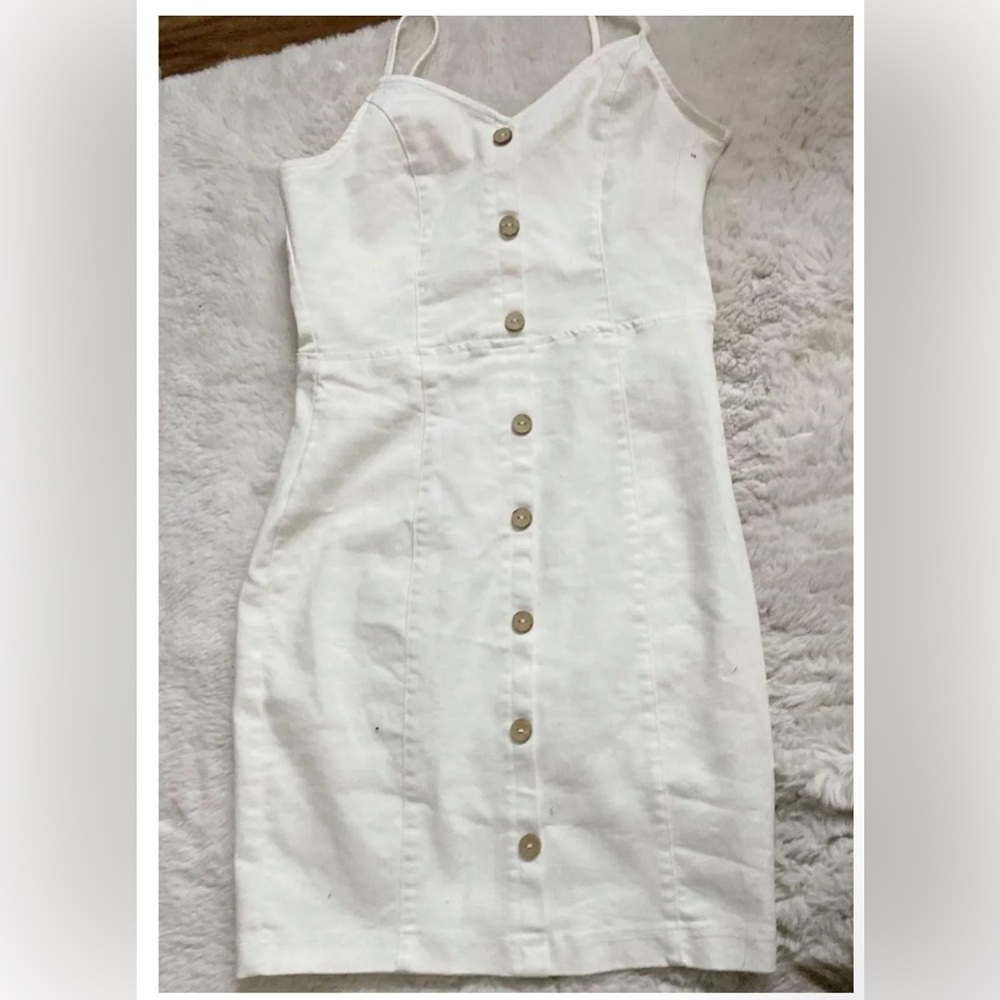 White Button-Down Dress